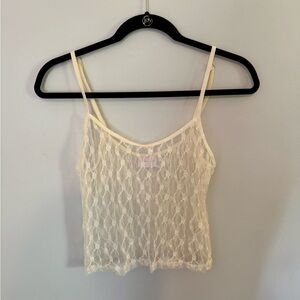Urban Outfitters “out from under” Delicate Cream Lace Crop Camisole